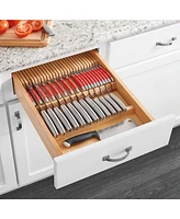 Rev-a-Shelf Dual Row Trimmable Knife Block Drawer Organizer Insert, 4WDKB-1