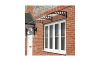 Slickblue Household Door & Window Awnings: Durable Black Holder for Weather Protection