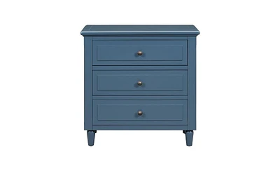 Slickblue 3-Drawer Nightstand Wood Cabinet for Stylish Storage