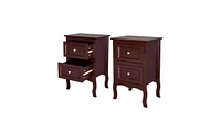 Slickblue 2-Piece Country Style Two-Tier Night Tables Set