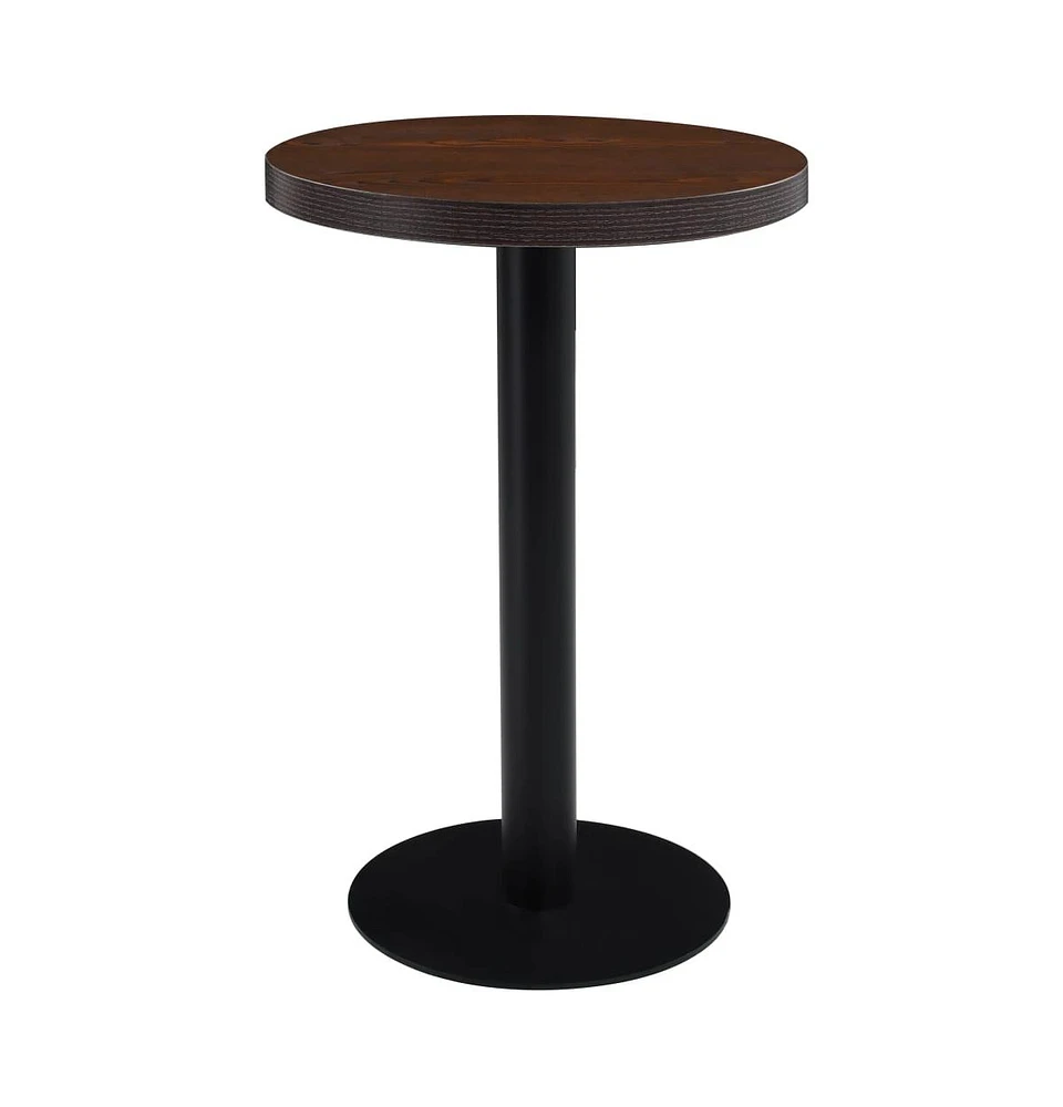 vidaXL Bistro Table Dark Brown 19.7" Mdf