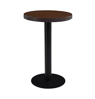 vidaXL Bistro Table Dark Brown 19.7" Mdf