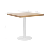 vidaXL Bistro Table Light Brown 31.5"x31.5" Mdf