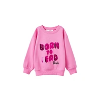 Cotton On Little Girls License Dusty Fleece Crew Neck