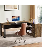 Tribesigns 78.74-Inch Executive Desk, L