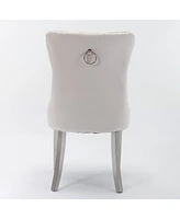 Slickblue Modern High-End Tufted Velvet Upholstered Dining Chair with Solid Wood Frame Contemporary Elegance