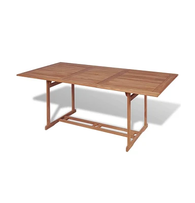 vidaXL Patio Table 70.9"x35.4"x29.5" Solid Teak Wood