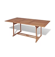 vidaXL Patio Table 70.9"x35.4"x29.5" Solid Teak Wood