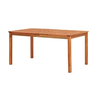 vidaXL Patio Table 59"x35.4"x29.1" Solid Acacia Wood