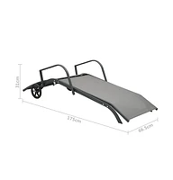 vidaXL Sun Loungers 2 pcs with Table Textilene and Steel