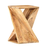 vidaXL Side Table 13.8"x13.8"x21.7" Solid Mango Wood