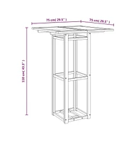 vidaXL Bistro Table 29.5"x29.5"x43.3" Solid Wood Acacia