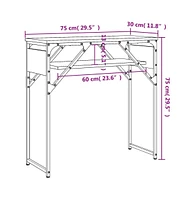 vidaXL Console Table with Shelf Black 29.5"x11.8"x29.5" Engineered Wood