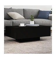 vidaXL Coffee Table with Led Lights Black 33.5"x21.7"x12.2"