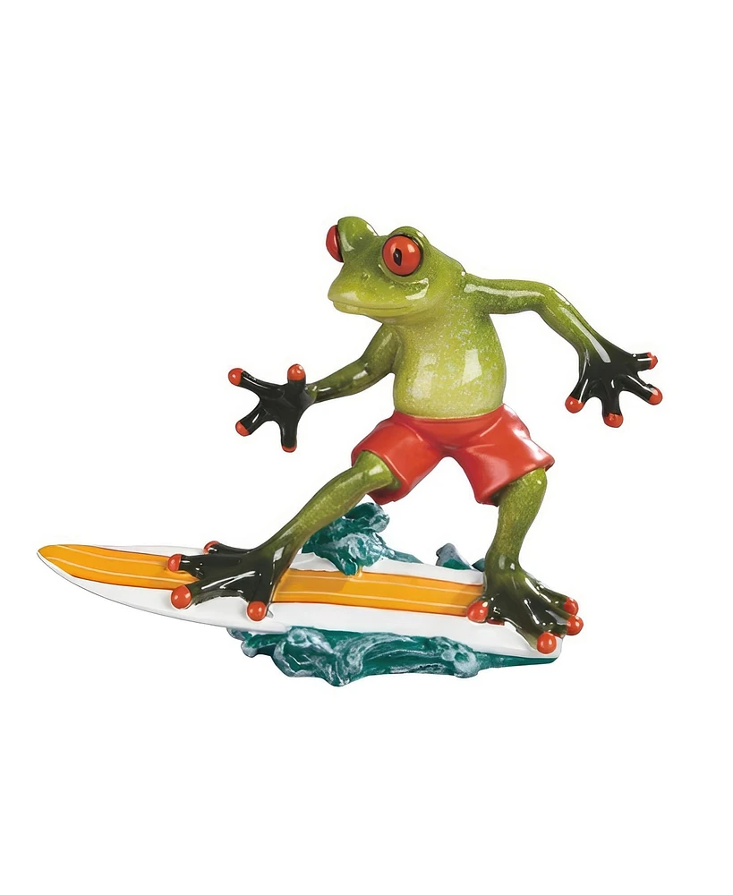 Fc Design 7.5"W Frog Surfing Figurine Decoration Home Decor Perfect Gift for House Warming, Holidays and Birthdays