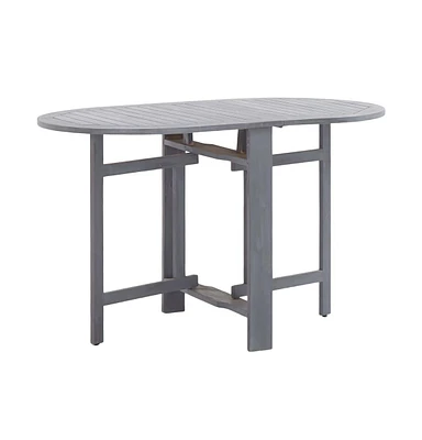 vidaXL Patio Table Gray 47.2"x27.6"x29.1" Solid Acacia Wood