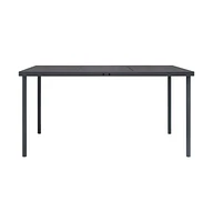 vidaXL Patio Dining Table Anthracite 59.1"x35.4"x29.1" Steel