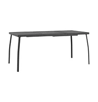 vidaXL Patio Table Anthracite 65"x31.5"x28.3" Steel Mesh