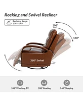 Abraham Wooden Arm Manual Recliner