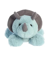 Aurora Small Triceratops Mini Flopsie Adorable Plush Toy Blue 8"