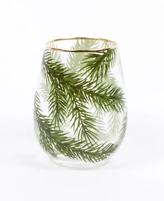 8 Oak Lane Evergreen Stemless Wine Glass