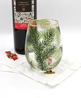 8 Oak Lane Evergreen Stemless Wine Glass