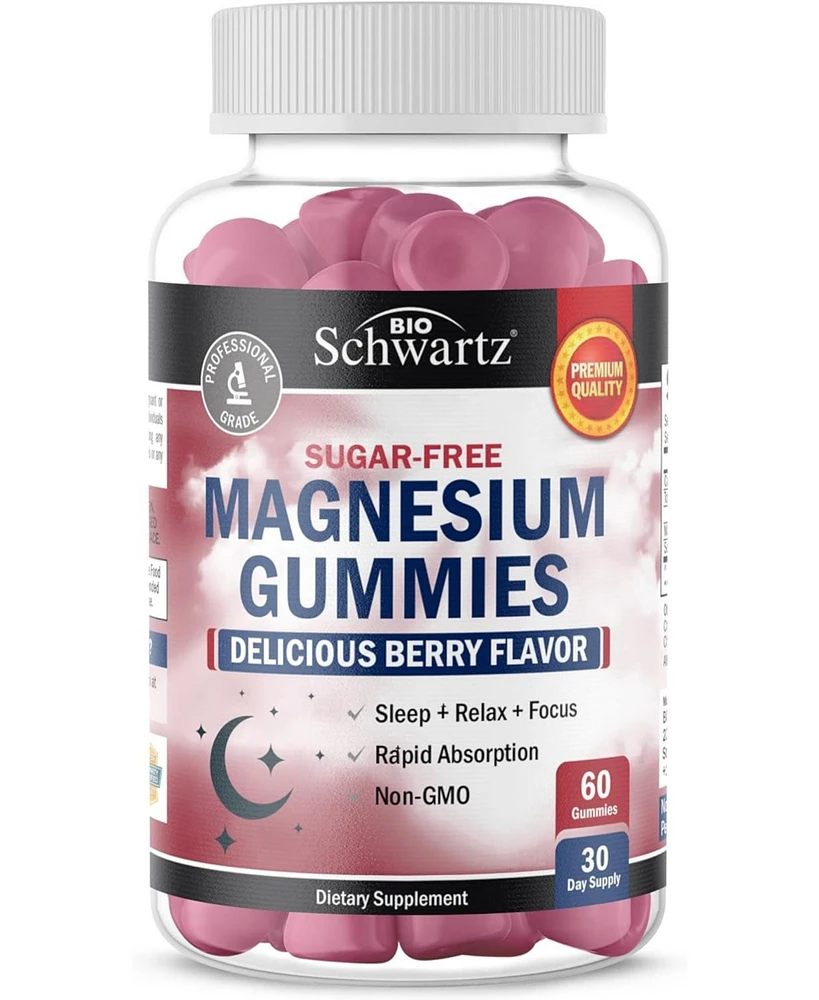 BioSchwartz Sugar Free Magnesium Gummies, 60ct