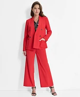 Dkny Petite Notched-Collar Double-Breasted Blazer