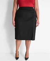 Dkny Plus Ruched Pencil Skirt