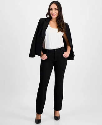 Jones New York Petite Lexington Mid-Rise Straight-Leg Pants