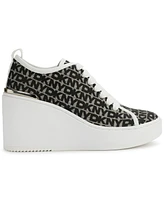 Dkny Women's Byla Lace Up Wedge Sneakers