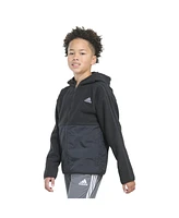 adidas Big Boys Long Sleeve Full-Zip Cozy Mix Jacket