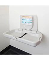 ECR4Kids Toddler Horizontal Wall-Mounted Changing Station with Slim Back, White Granite