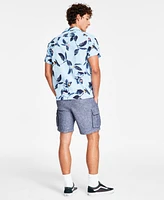 Sun + Stone Men's Pete Leaf Pattern Short-Sleeve Shirt, Created for Macy's