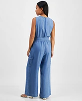 I.n.c. International Concepts Petite Belted Utility Jumpsuit, Created for Macy's