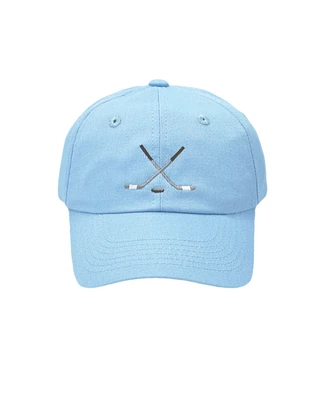 Bits & Bows Boys' Hockey Baseball Hat Blue