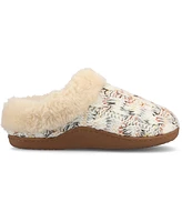 Journee Collection Women's Adiah Round Toe Knitted Clog Slippers