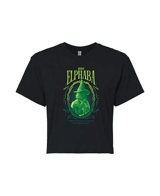 Hybrid Apparel Juniors Trendy Wicked Elphaba Graphic Cropped T-Shirt