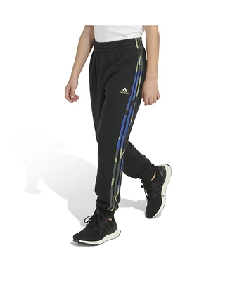 adidas Big Boys Elastic Waistband Camo Stripe Jogger