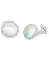 Effy Men's Mother of Pearl Bezel Disc Cufflinks in Sterling Silver