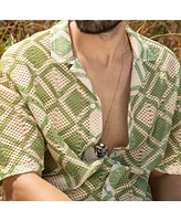 Campus Sutra Men's Geometric Block Oversized Shirt