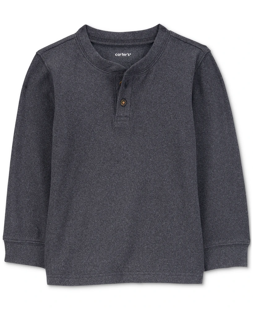 Carter's Toddler Boys Drop Needle Long-Sleeve Henley T-Shirt