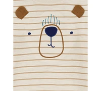 Carter's Toddler Boys Striped Bear Graphic Long-Sleeve T-Shirt