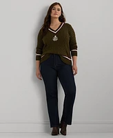 Lauren Ralph Plus Cable-Knit Cotton Cricket Sweater