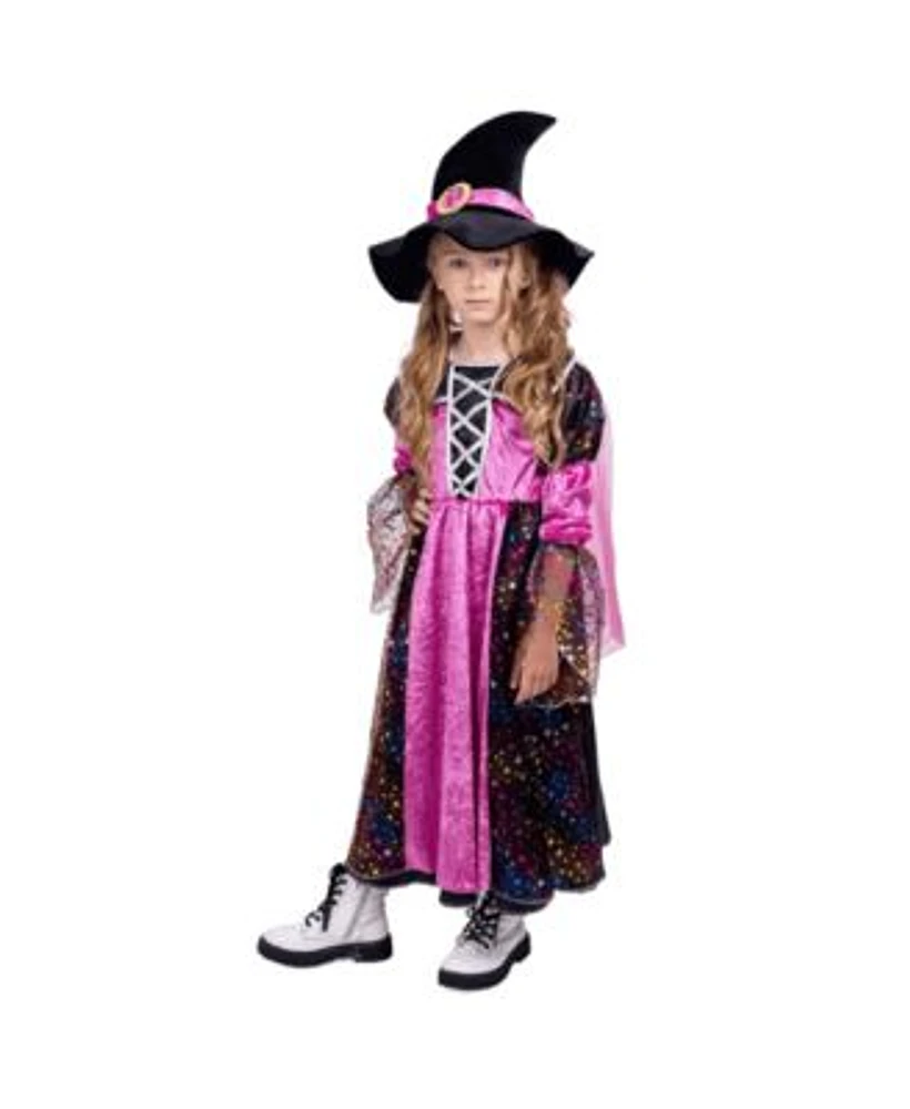 Dress Up America Good Witch Dress Hat Costume Set Kids Girls