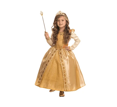 Dress Up America Gold Princess Costume Set - Kids Girls