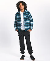 Sovereign Code Big Boys Plaid Hooded Shirt Jacket