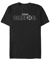 Fifth Sun Mens Deadpool3 Line Logo Short Sleeve T-Shirt