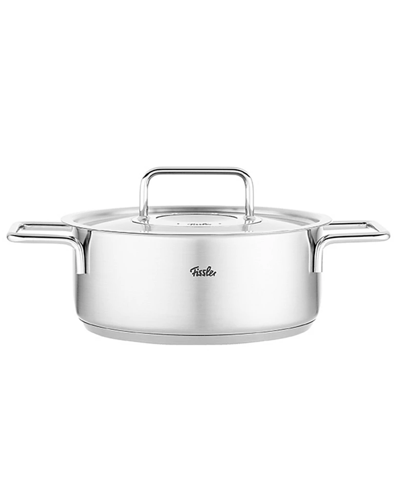 Fissler Pure Collection Stainless Steel Quart Rondeau with Metal Lid