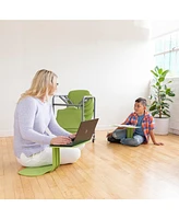 ECR4Kids The Surf Storage Rack, Stores 10 Portable Lap Desks, Silver